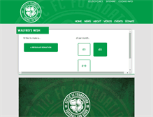 Tablet Screenshot of charity.celticfc.net